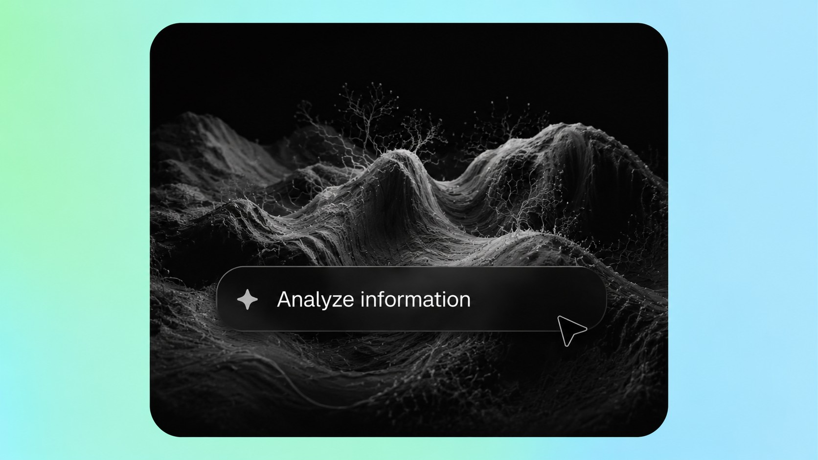 A search field for analyzing information over a dark terrain
